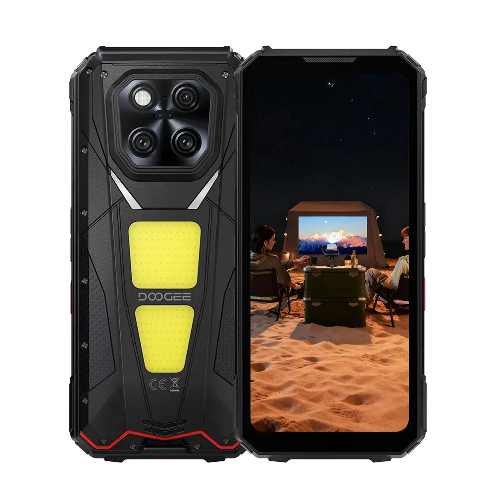 DOOGEE V Max Play 5G Rugged Android 15 Phone with 480P HD Portable Autofocus Projector